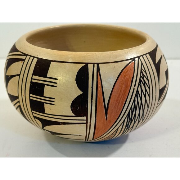 Vintage Ivora Kaye Hopi Pottery Bowl Signed Native American Art READ - Picture 10 of 14